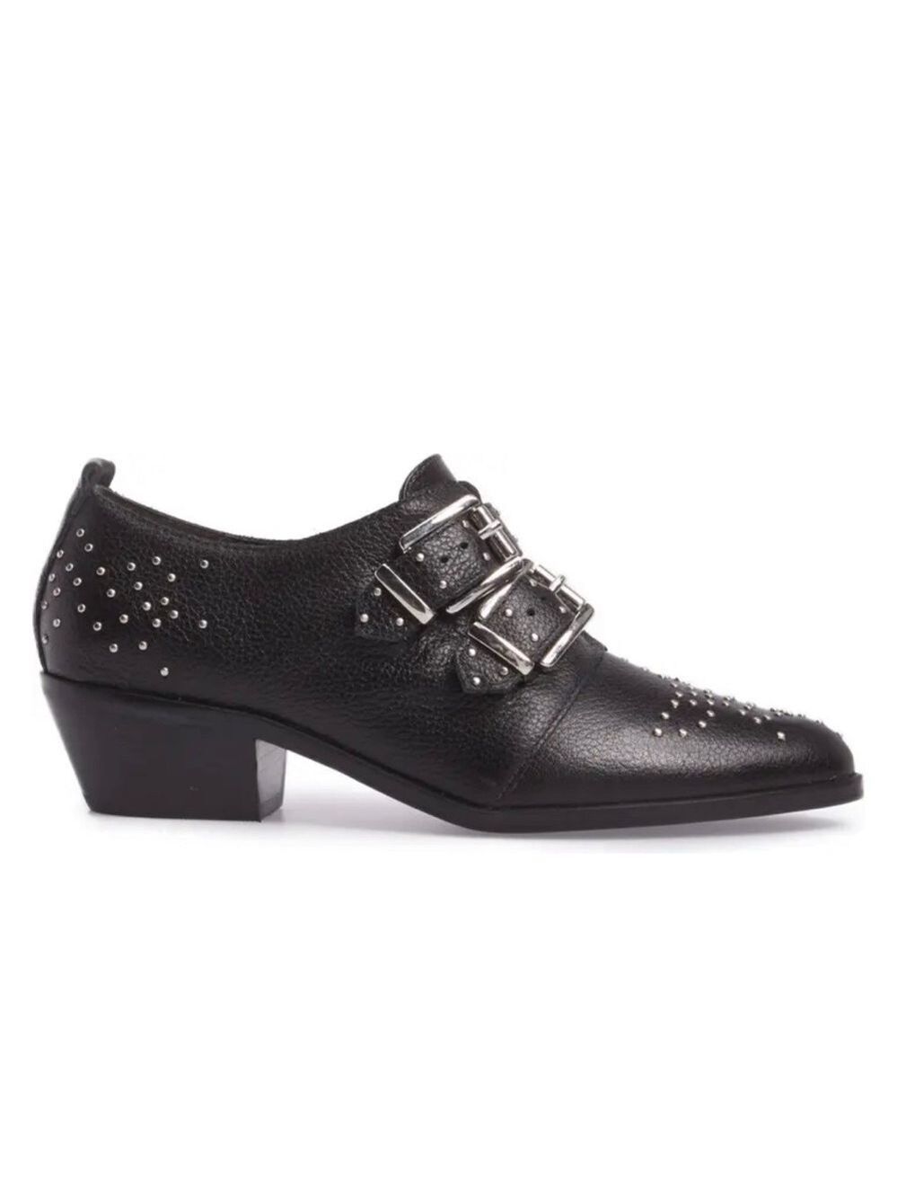 REBECCA Minkoff Astral Studded Buckle Bootie Black SZ 8
